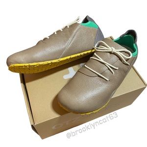 OTZ Super Slick Shoe Sneaker Leather Smoke Sulfur Tan Brown 11